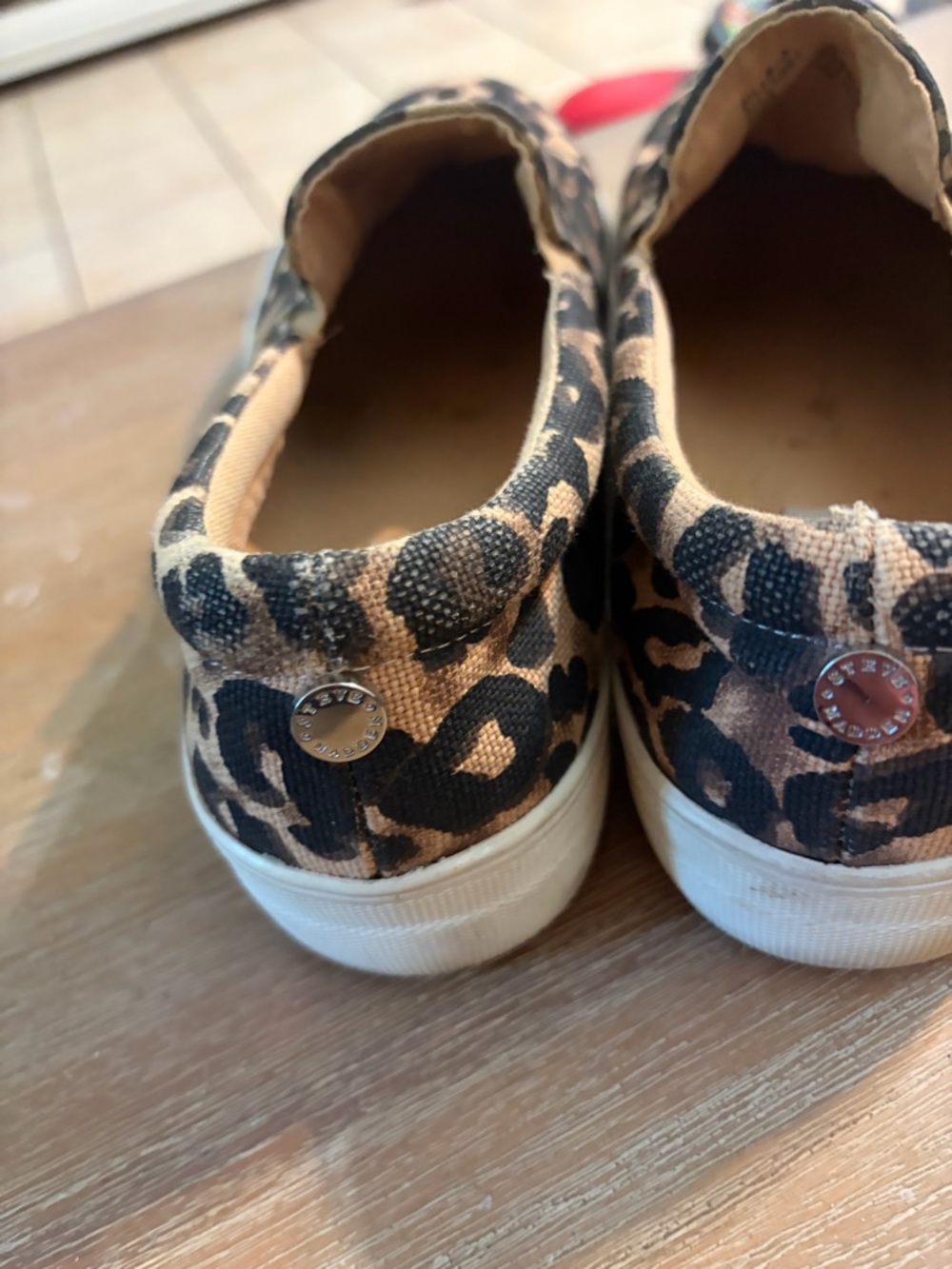 Steve Madden Leopard Print Slip-On Sneakers - Tan/Black - Picture 3 of 5